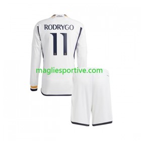 Completo Calcio Real Madrid Rodrygo Goes 11 Bambino Divisa Prima 2023-2024 ML